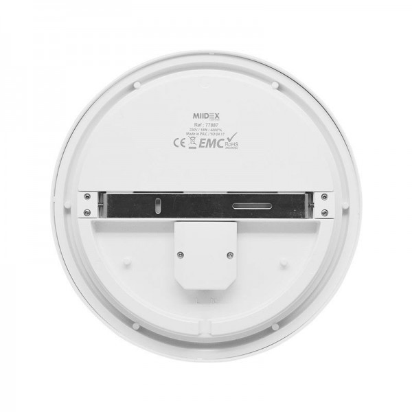 Plafonnier LED Blanc Ø280 18W 4000K + détecteur RF - Vision EL