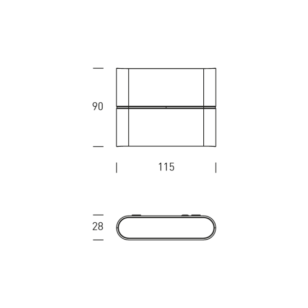 Applique extérieur PANAMA 8 UP/DOWN - Blanc - HOFFLIGHTS