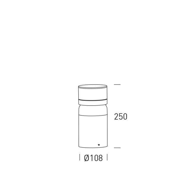 Borne LED BELIZE - hauteur 25 cm - 2700K - HOFFLIGHTS