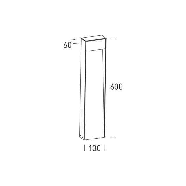 Borne STOCKHOLM - hauteur 60 cm - Blanc - HOFFLIGHTS