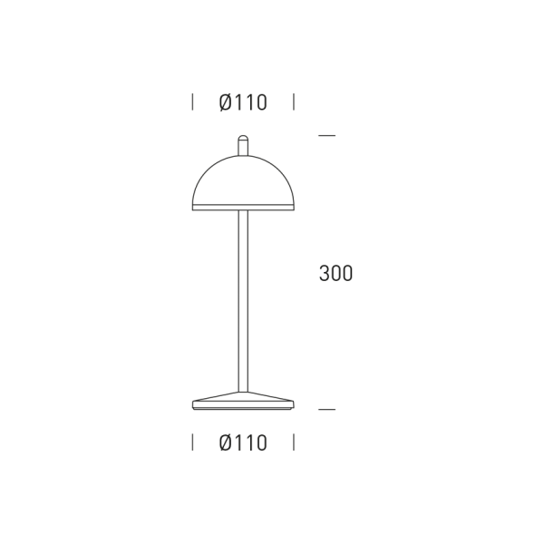 Lampe de table extérieur rechargeable MALMÖ - H30cm - HOFFLIGHTS