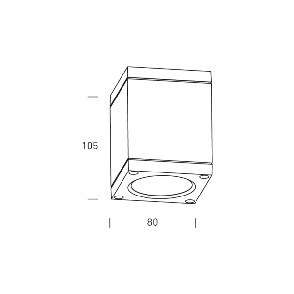 Plafonnier extérieur DENMARK - carre - Anthracite - HOFFLIGHTS