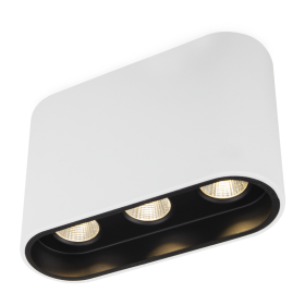 Plafonnier PARIS - 7W  3000K - Blanc/Noir - HOFFLIGHTS