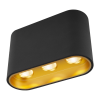 Plafonnier PARIS - 7W 3000K - Noir/Laiton - HOFFLIGHTS