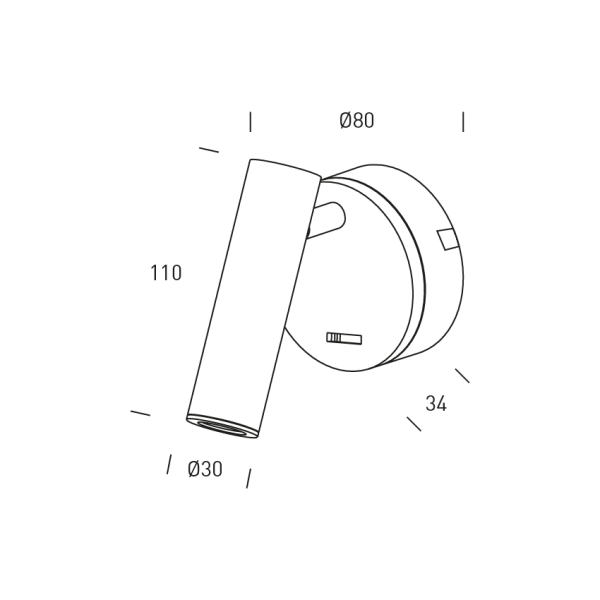 Applique ICELAND - LED 3W - Noir - HOFFLIGHTS