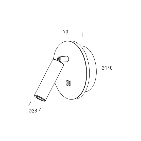 Applique LED ENGLAND - 9W - Noir - HOFFLIGHTS