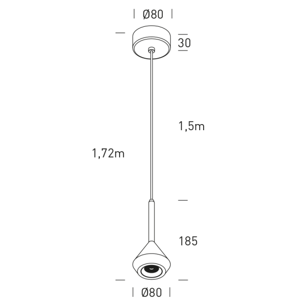 Suspension BOLOGNA - 7,5W - 3000K - Blanc - HOFFLIGHTS