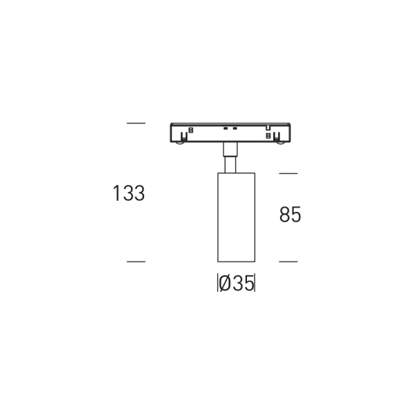 Spot sur rail 48V ASSEN 10 - Noir - 10W - 2700K - HOFFLIGHTS