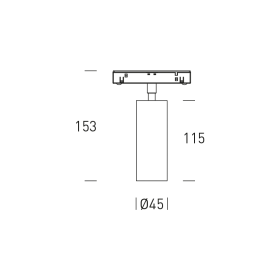 Projecteur rail 48V ASSEN - Noir - 15W - 2700K - HOFFLIGHTS