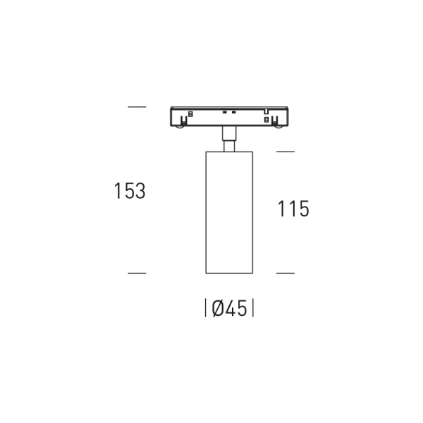 Projecteur sur rail 48V ASSEN - Noir - 15W - 2700K - HOFFLIGHTS