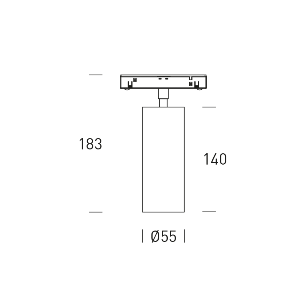 Projecteur sur rail 48V ASSEN - Noir - 20W - 2700K - HOFFLIGHTS
