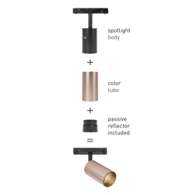 Projecteur sur rail 48V ASSEN COLORS - Or - 15W - 3000K - HOFFLIGHTS