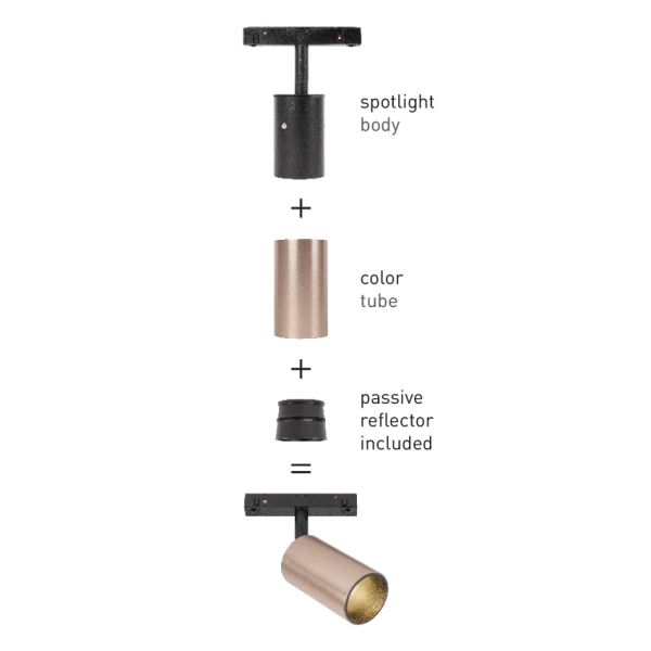 Projecteur sur rail 48V ASSEN COLORS - Bronze - 15W - 3000K - HOFFLIGHTS