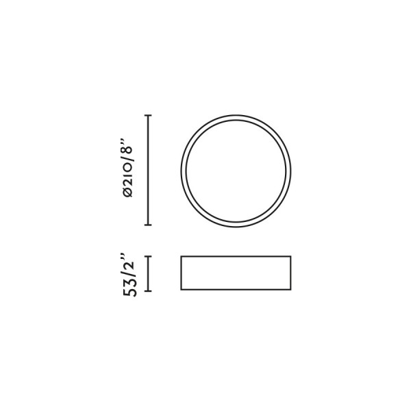 Plafonnier LED ARIS - Ø 21cm - Blanc - FARO