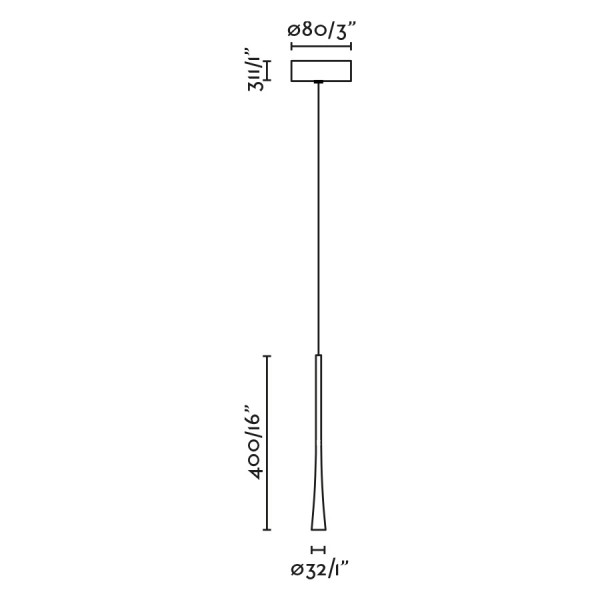 Suspension LED DIANA - 40cm - Noir - FARO