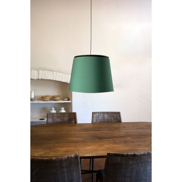 Suspension LED SAVOY - Ø 42cm E27 - Noir/Vert - FARO