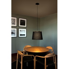 Suspension LED SAVOY - Ø 42cm E27 - Noir - FARO