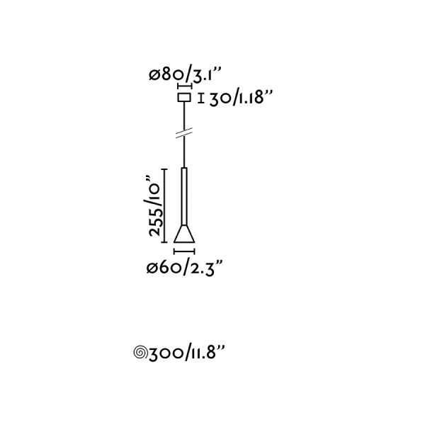 Suspension LED DANKA - Ø 6cm - Or satiné - FARO