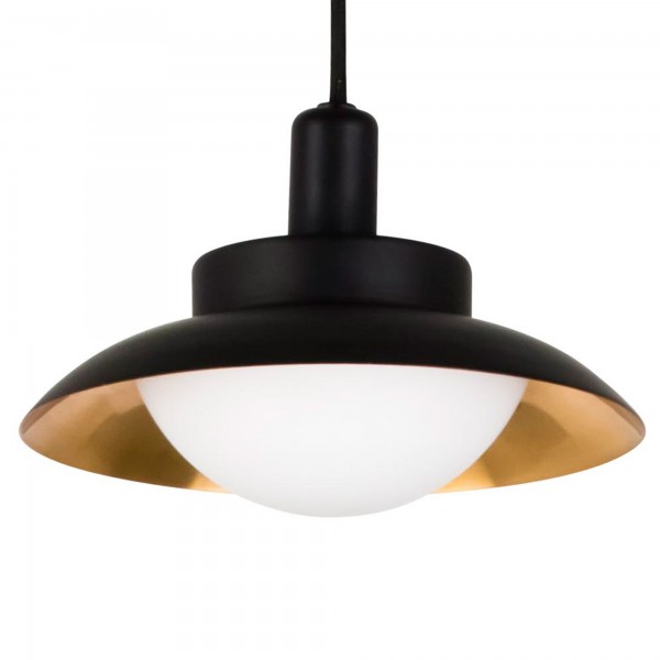 Suspension LED SIDE - Ø 20cm G9 - Noir/Cuivre - FARO