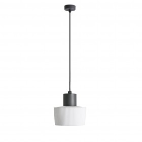Suspension LED MUFFIN - Ø 22cm E27 T45 - Gris foncé - FARO
