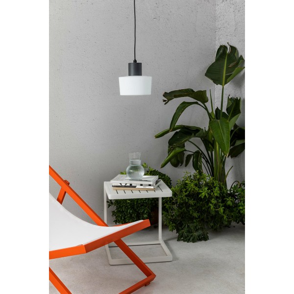 Suspension LED MUFFIN - Ø 22cm E27 T45 - Gris foncé - FARO