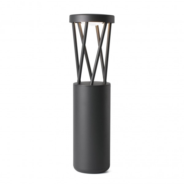 Borne LED TWIST - 50cm - Gris foncé - FARO