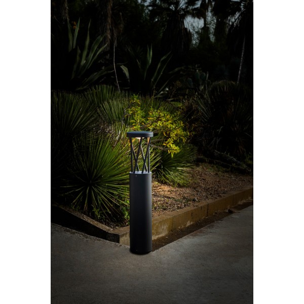 Borne LED TWIST - 50cm - Gris foncé - FARO