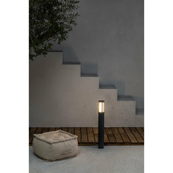 Borne LED LOGAR - 65cm - Gris foncé - FARO