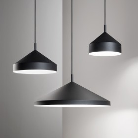 Suspension LED YURTA - Ø 21cm - Noir - IDEAL LUX