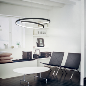 Suspension LED OZ - Ø 60cm - Noir - IDEAL LUX