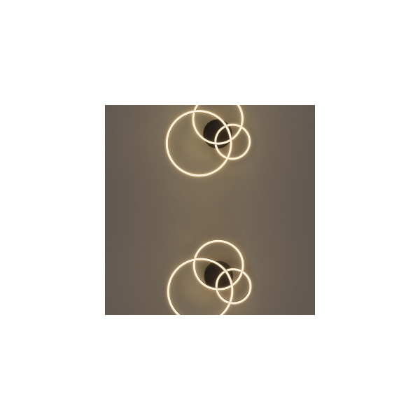 Plafonnier LED FRAME CERCHIO - 61 cm - Noir - IDEAL LUX