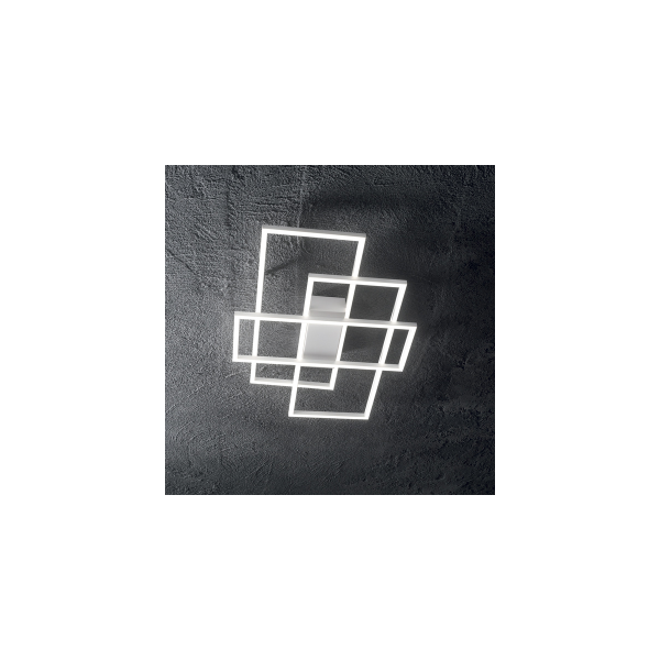 Plafonnier LED RETTANGOLO - 62cm - Noir - IDEAL LUX