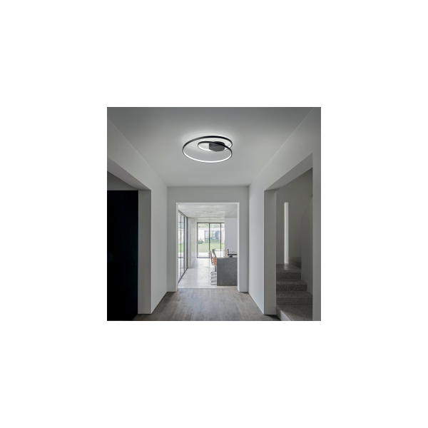 Plafonnier LED OZ - Ø 60cm - Noir - IDEAL LUX
